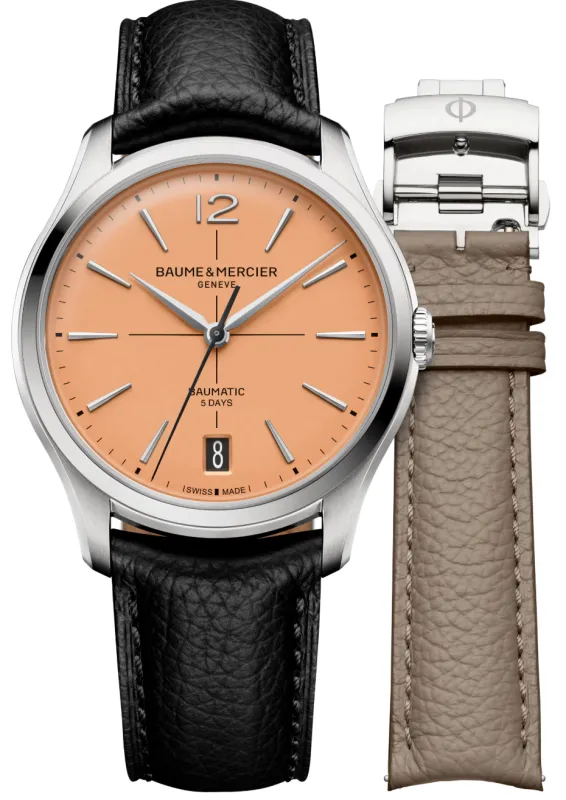 Baume et Mercier Clifton Baumatic Salmon Limited Edition Watch made by C.W. Sellors