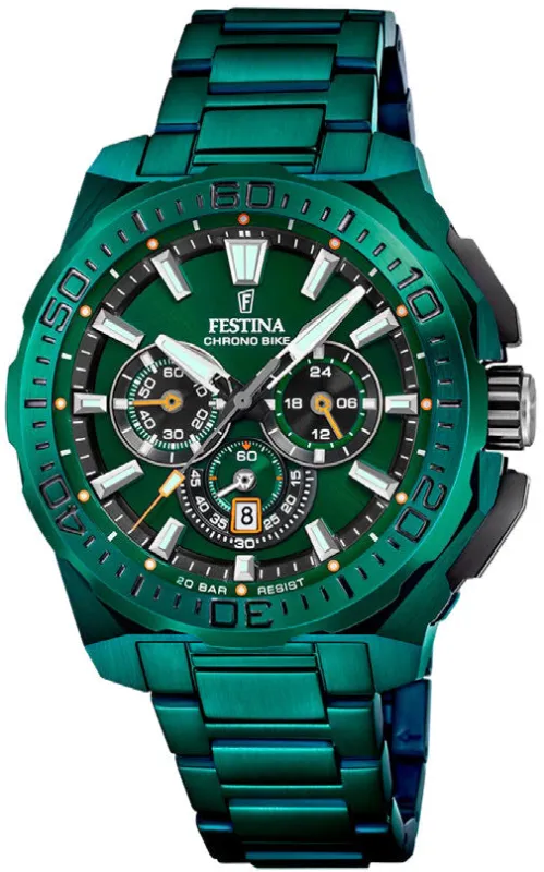 Festina Chrono Bike Green Special Edition Watch sold by C.W. Sellors