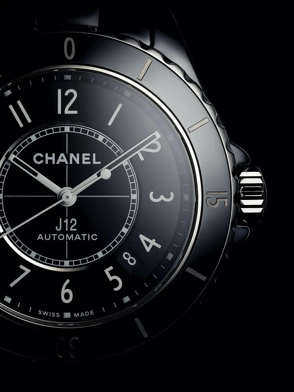 CHANEL Ex-Display J12 Black 38mm Ceramic Automatic Watch sold by C.W. Sellors product image thumbnail 5