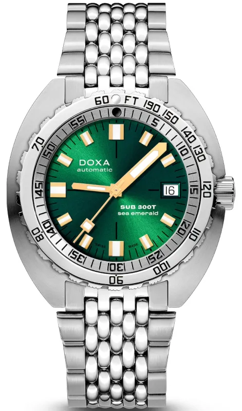Doxa Ex-Display SUB 300T Sea Emerald Bracelet Watch sold by C.W. Sellors