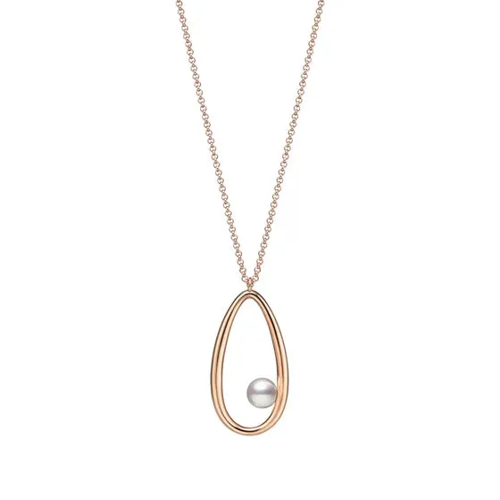 Mikimoto 18ct Rose Gold Akoya Moon Dew 60cm Necklace sold by C.W. Sellors