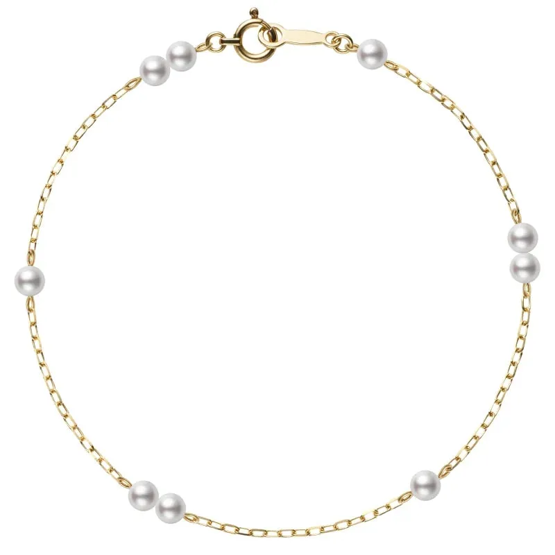 Mikimoto 18ct Yellow Gold Akoya Pearl 18cm Bracelet sold by C.W. Sellors