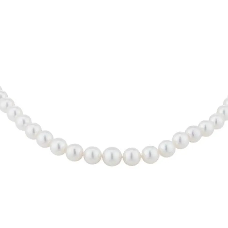 Mikimoto 18ct White Gold A1 9.0x7.0mm Pearl Graduated Necklace sold by C.W. Sellors
