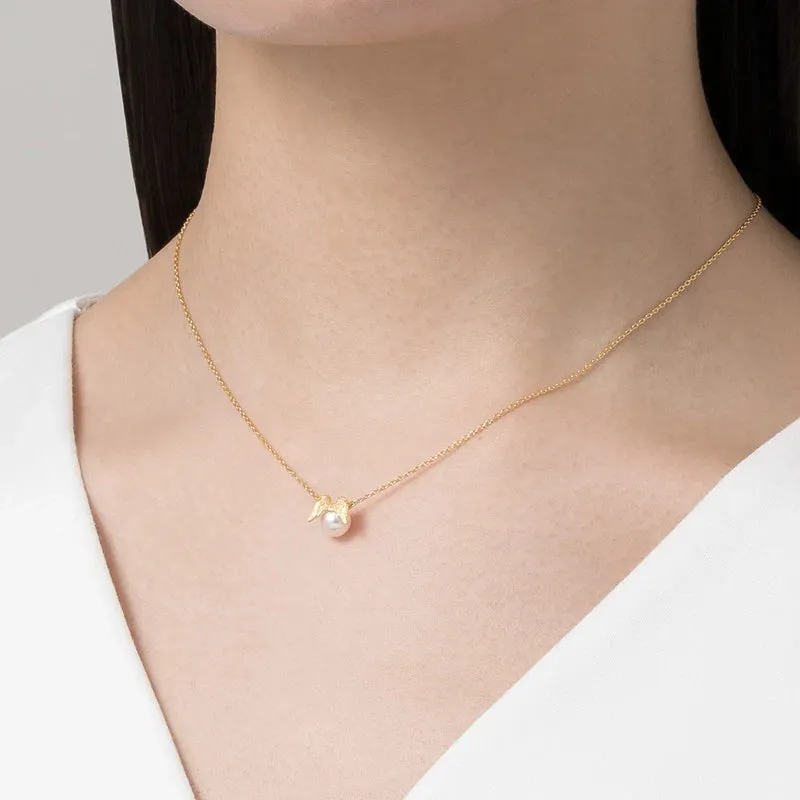 Mikimoto 18ct Yellow Gold Akoya Pearl Angel Wings Necklace sold by C.W. Sellors product image thumbnail 2