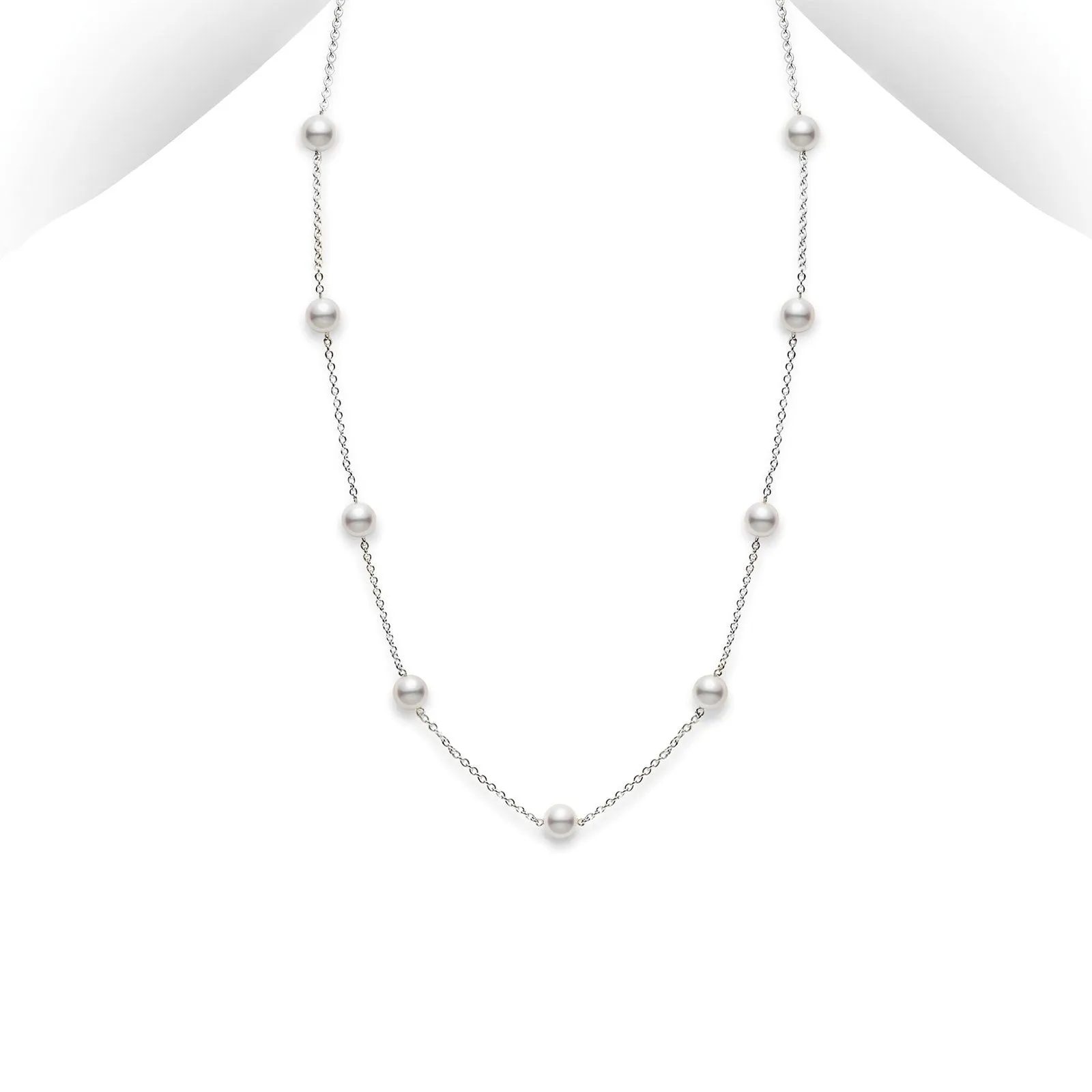 Mikimoto 18ct White Gold Akoya Pearl Necklace sold by C.W. Sellors product image thumbnail 2