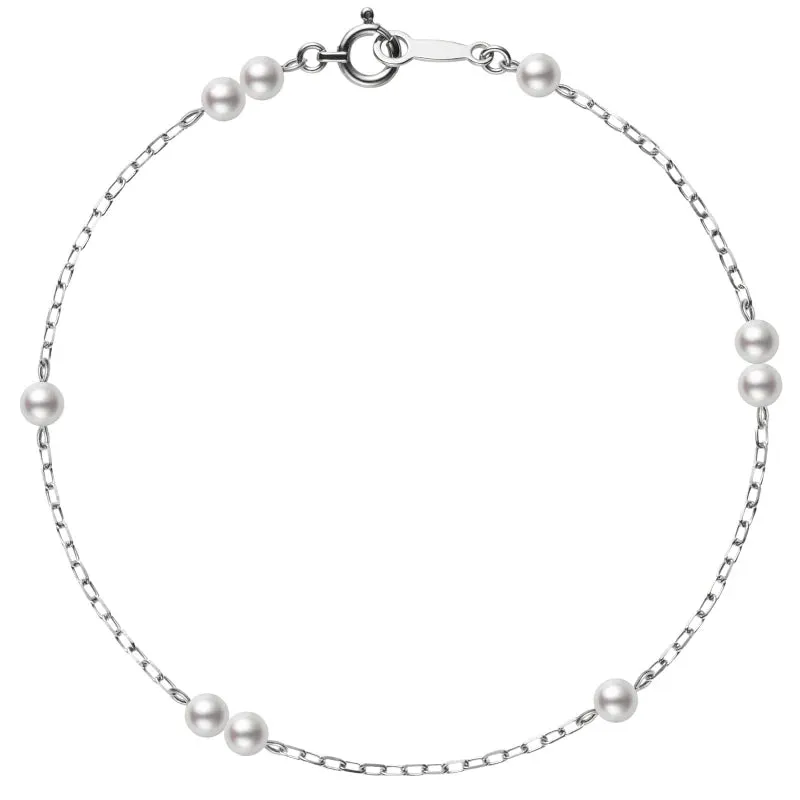 Mikimoto 18ct White Gold Akoya Pearl 18cm Bracelet sold by C.W. Sellors