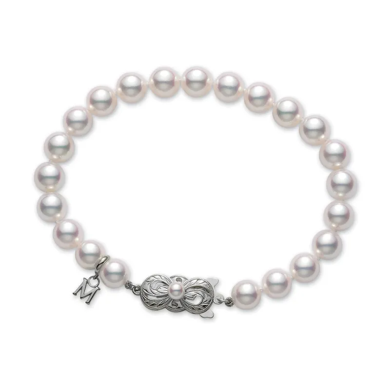 Mikimoto 18ct White Gold 7mm A Class Akoya Pearl Bracelet sold by C.W. Sellors