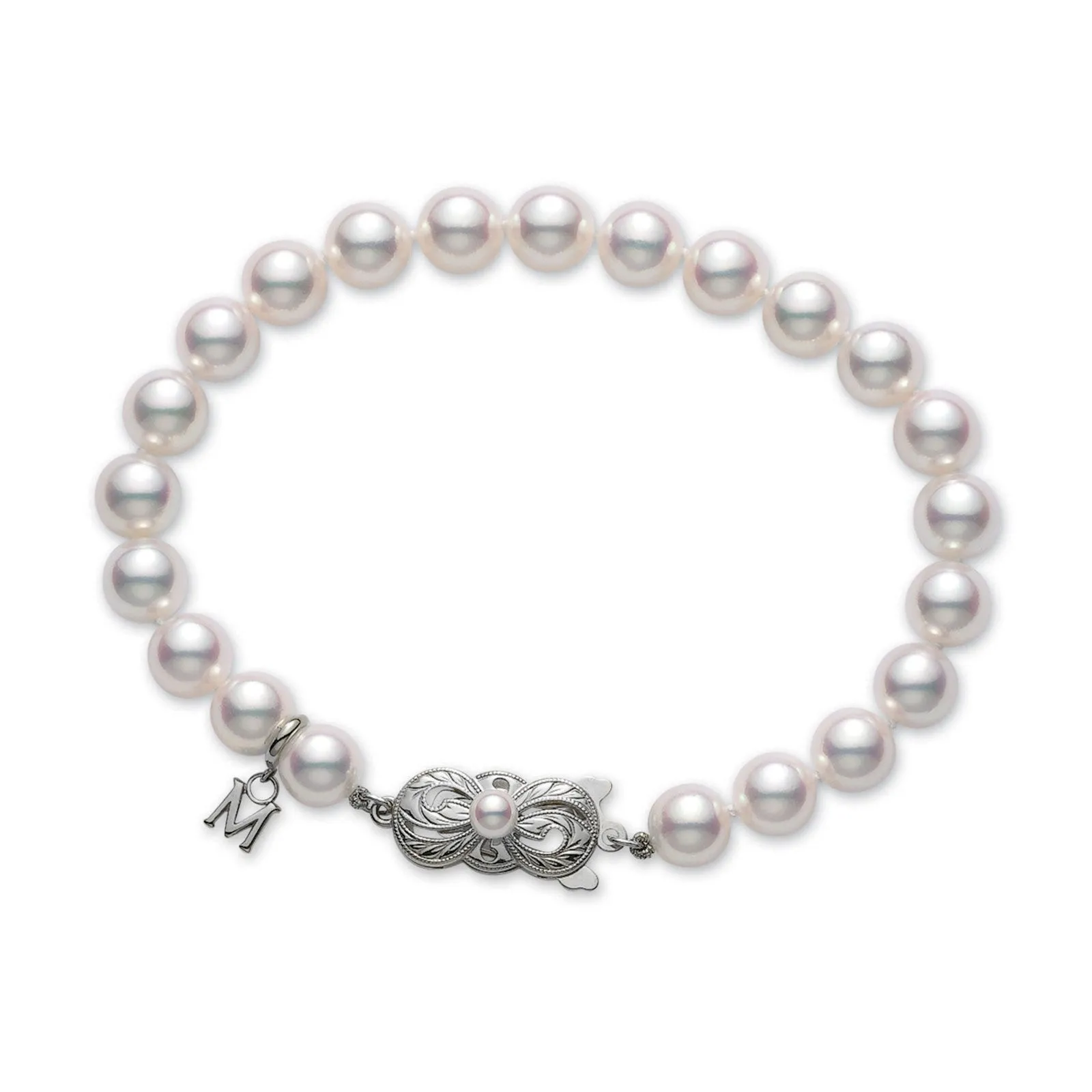 Mikimoto 18ct White Gold 7mm A Class Akoya Pearl Bracelet sold by C.W. Sellors