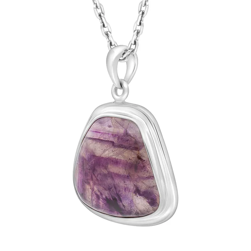 Sterling Silver Blue John Abstract Solid Edge Necklace D sold by C.W. Sellors product image thumbnail 2