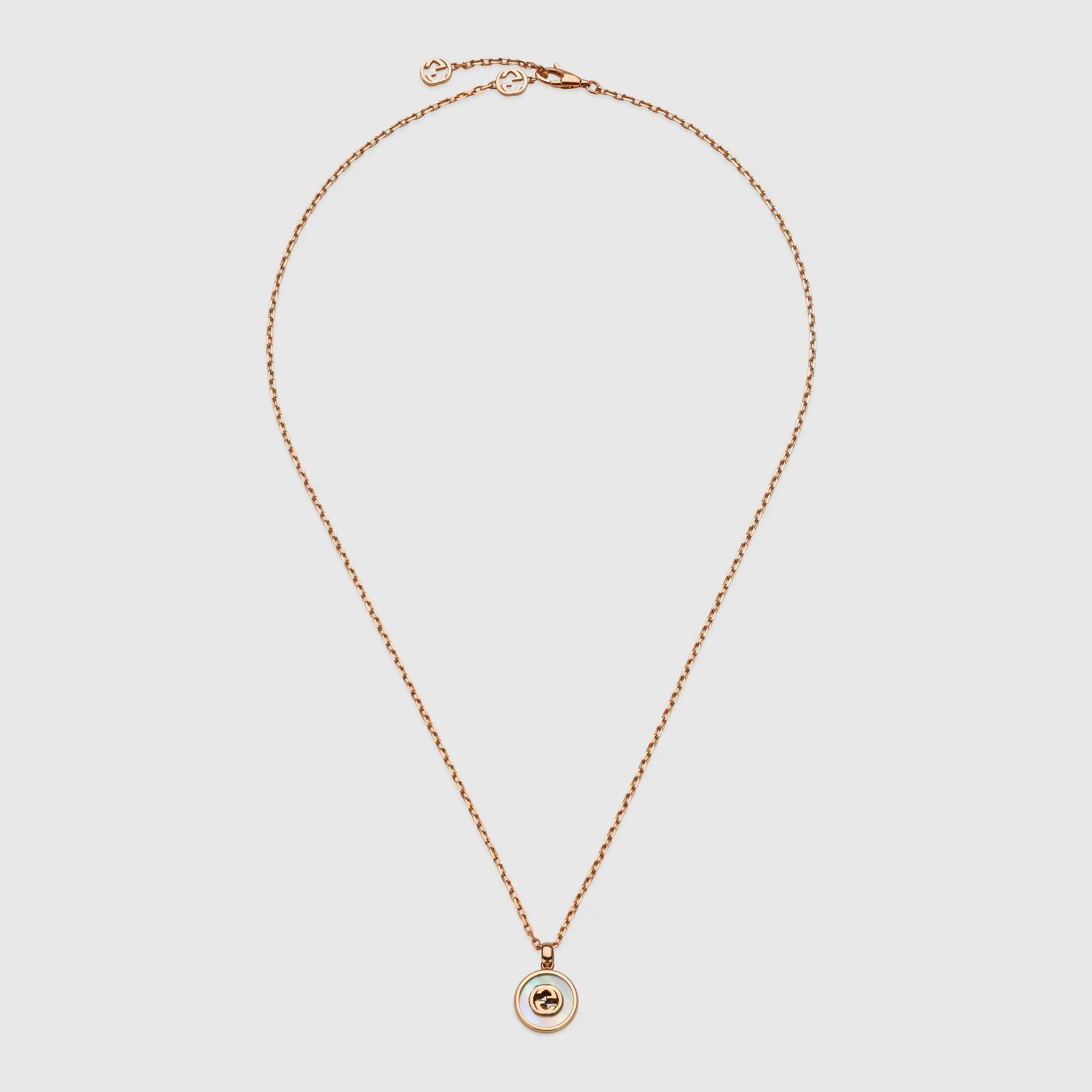 Gucci Interlocking 18ct Rose Gold Mother Of Pearl Necklace D sold by C.W. Sellors product image thumbnail 2