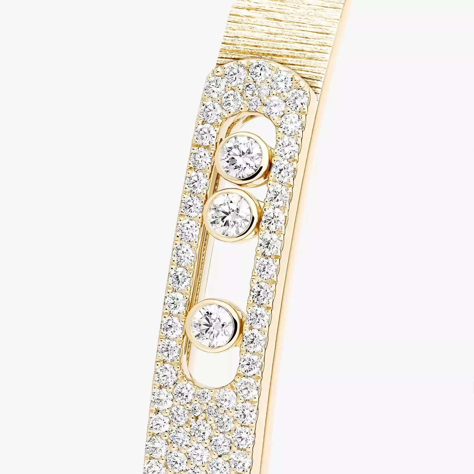 Messika Move Noa Ciselé Semi-Pavé 18ct Yellow Gold 1.55ct Diamond Bangle sold by C.W. Sellors product image thumbnail 3