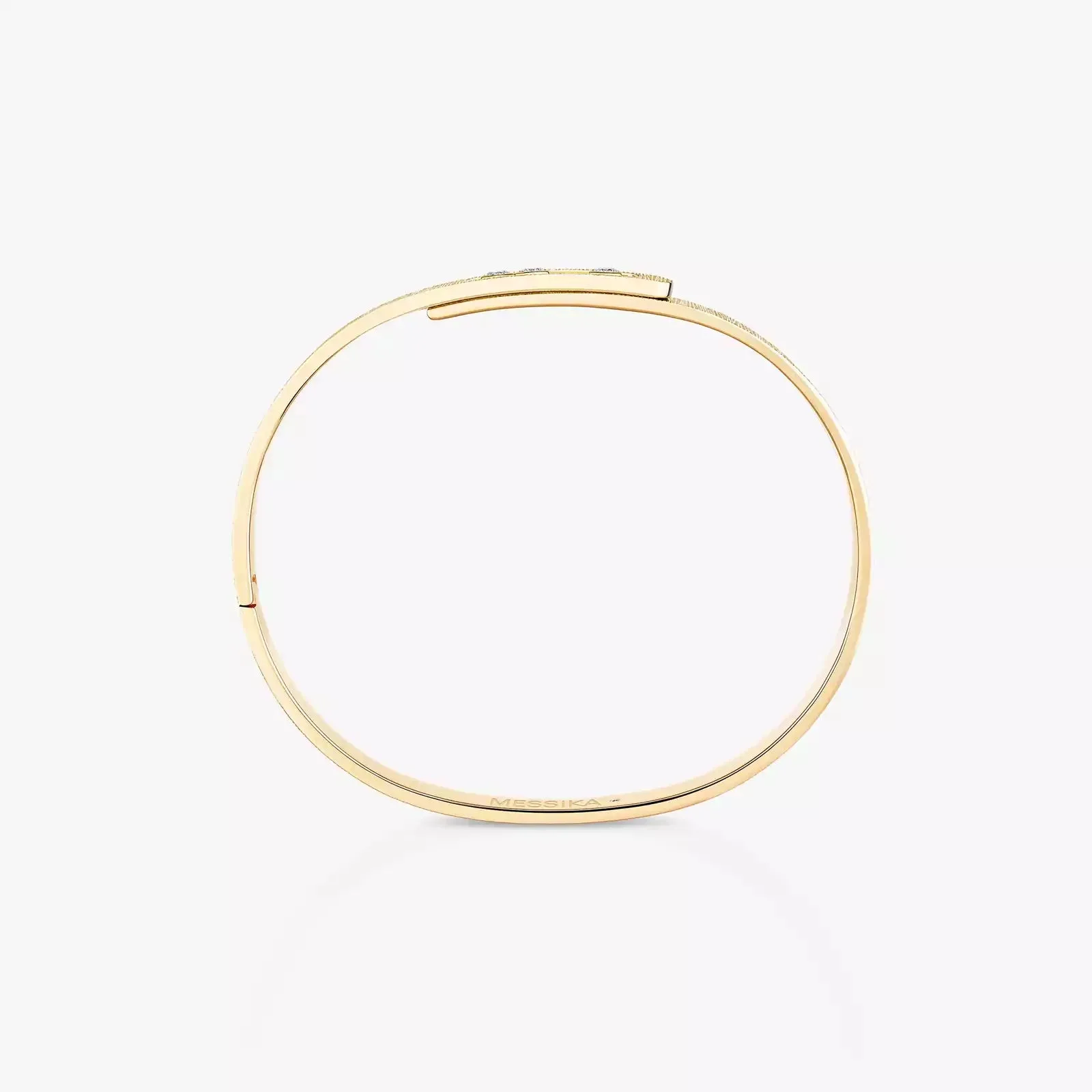 Messika Move Noa Ciselé Semi-Pavé 18ct Yellow Gold 1.55ct Diamond Bangle sold by C.W. Sellors product image thumbnail 4