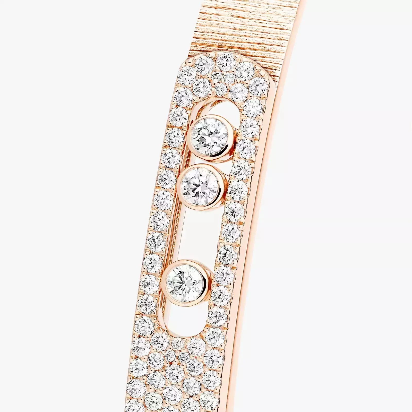 Messika Move Noa Ciselé Semi-Pavé 18ct Rose Gold 1.55ct Diamond Bangle sold by C.W. Sellors product image thumbnail 3