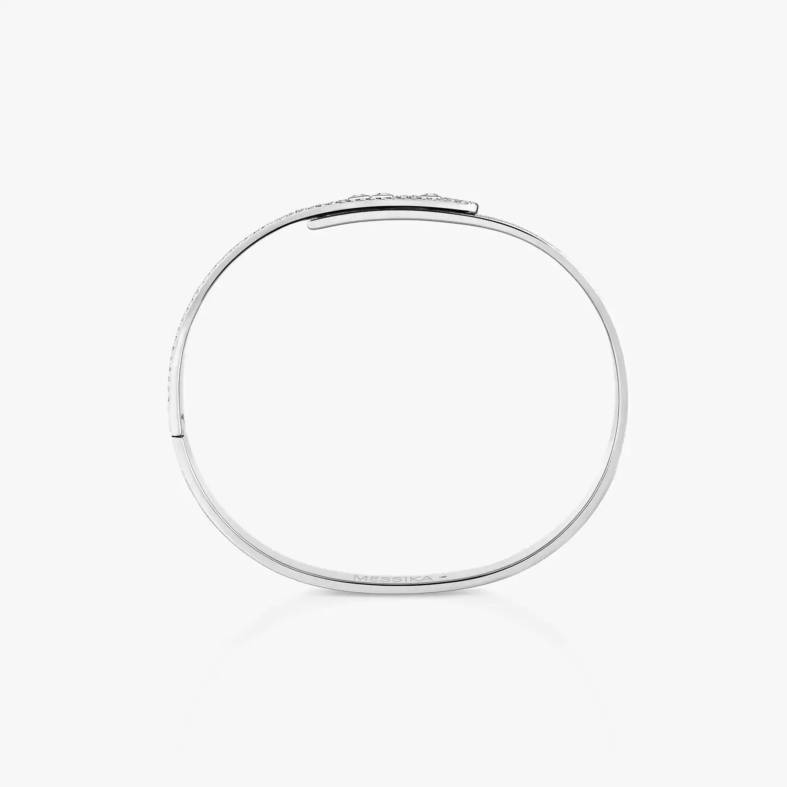Messika Move Noa Ciselé Semi-Pavé 18ct White Gold 1.55ct Diamond Bangle sold by C.W. Sellors product image thumbnail 4