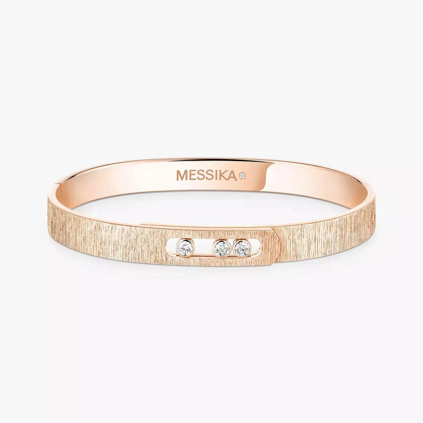 Messika Move Noa Ciselé 18ct Rose Gold 0.15ct Diamond Bangle sold by C.W. Sellors product image thumbnail 2