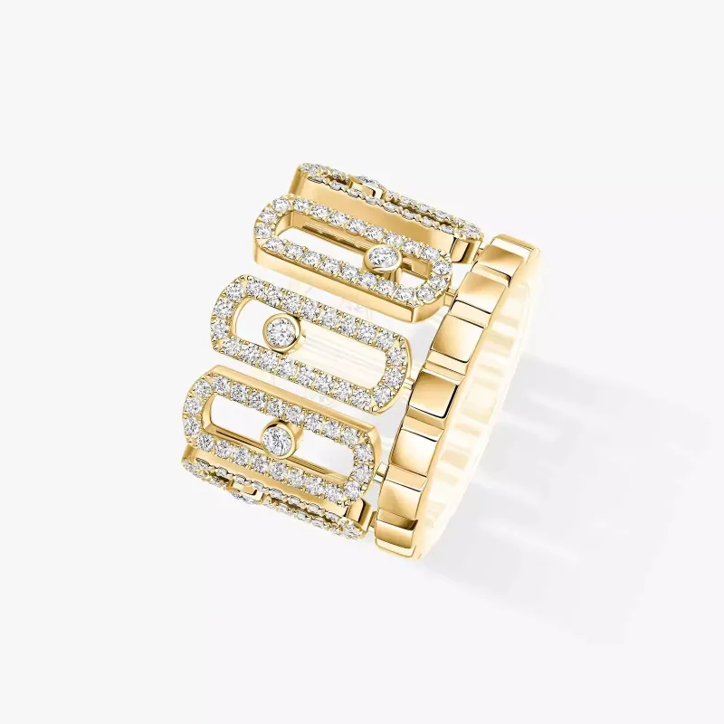 Messika Move Iconica Pavé 18ct Yellow Gold 1.40ct Diamond Ring sold by C.W. Sellors