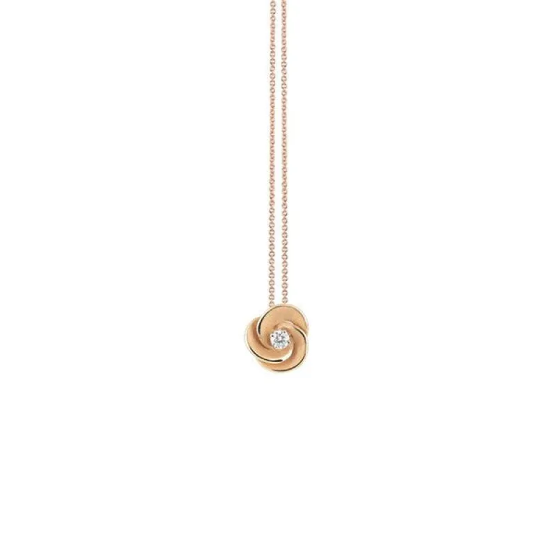 Annamaria Cammilli 18ct Orange Apricot Gold & Diamond Desert Rose Series Necklace sold by C.W. Sellors