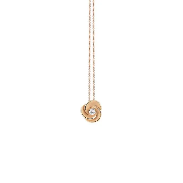 Annamaria Cammilli 18ct Orange Apricot Gold & Diamond Desert Rose Series Necklace sold by C.W. Sellors