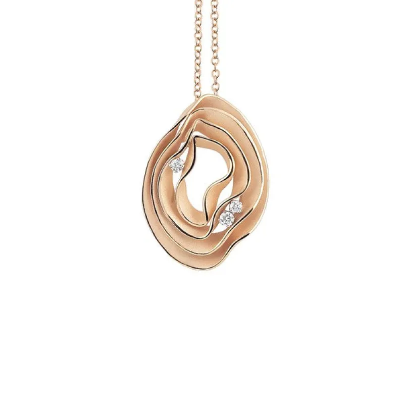 Annamaria Cammilli 18ct Orange Apricot Gold & Diamond Dune Series Necklace sold by C.W. Sellors