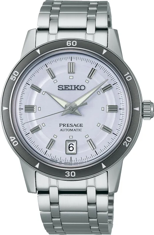 Seiko Presage Style 60's Silvery Violet Watch sold by C.W. Sellors