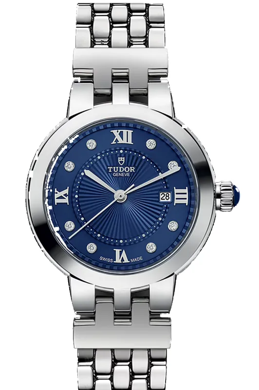 TUDOR Ex-Display Clair De Rose 30mm Blue Watch made by C.W. Sellors