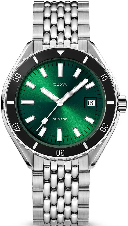 Doxa Sub 200 Sea Emerald Stainless Steel Bracelet Watch sold by C.W. Sellors