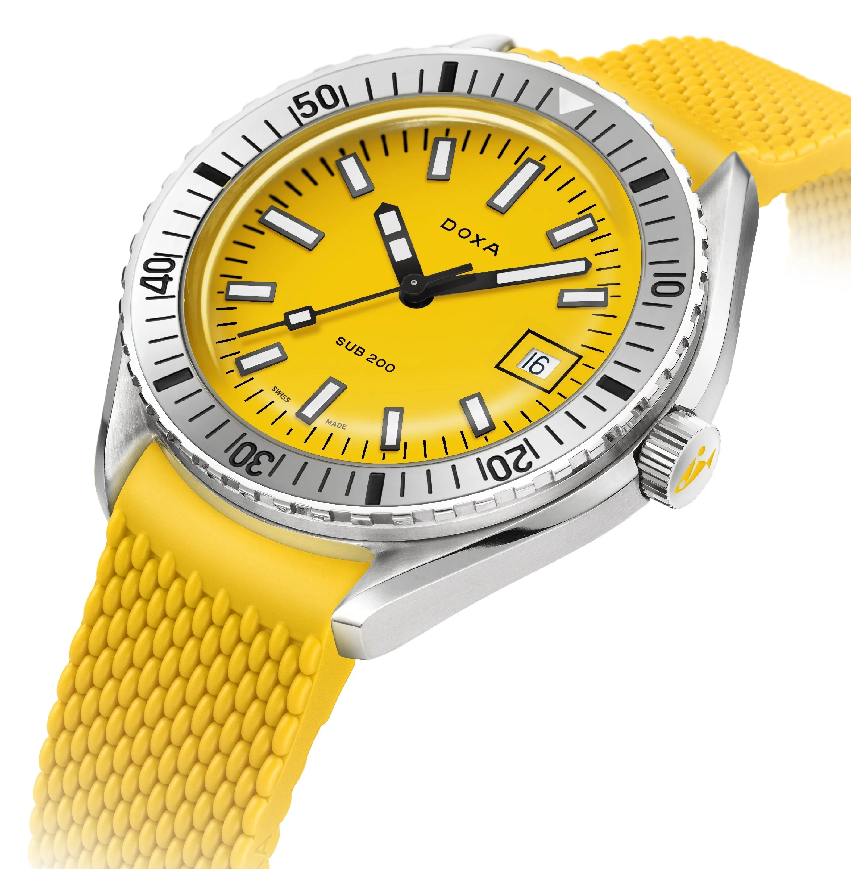 Doxa Sub 200 Divingstar Yellow Rubber Watch sold by C.W. Sellors product image thumbnail 3