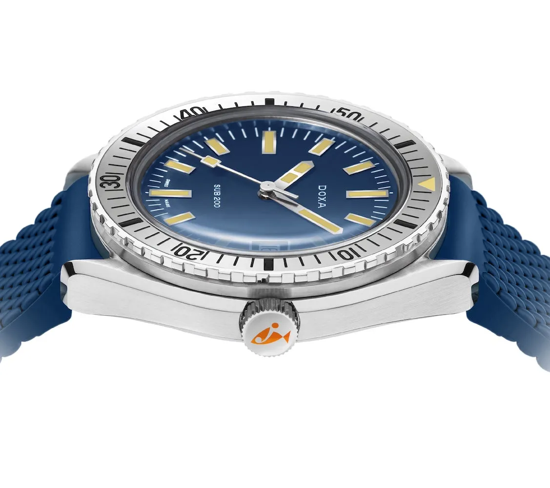 Doxa Sub 200 Caribbean Blue Rubber Watch sold by C.W. Sellors product image thumbnail 3