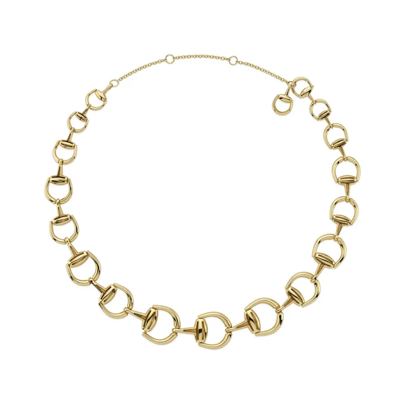 Gucci Horsebit 18ct Yellow Gold Gradiant Chain Necklace sold by C.W. Sellors