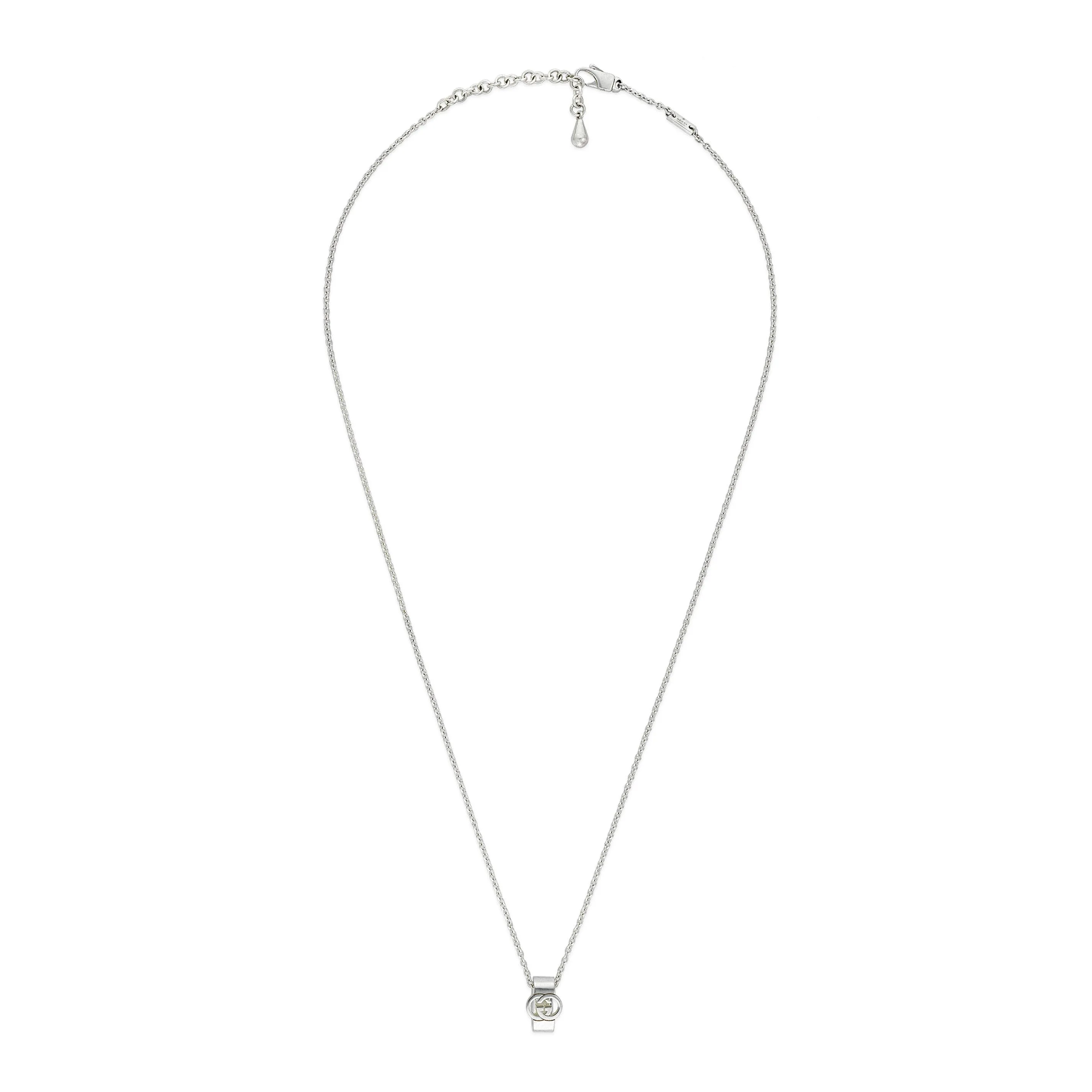Gucci Interlocking Motif Sterling Silver Necklace sold by C.W. Sellors product image thumbnail 3