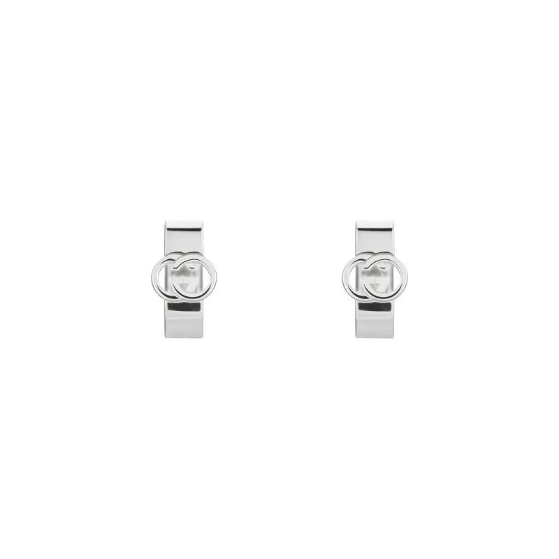 Gucci Interlocking Motif Sterling Silver Earrings sold by C.W. Sellors