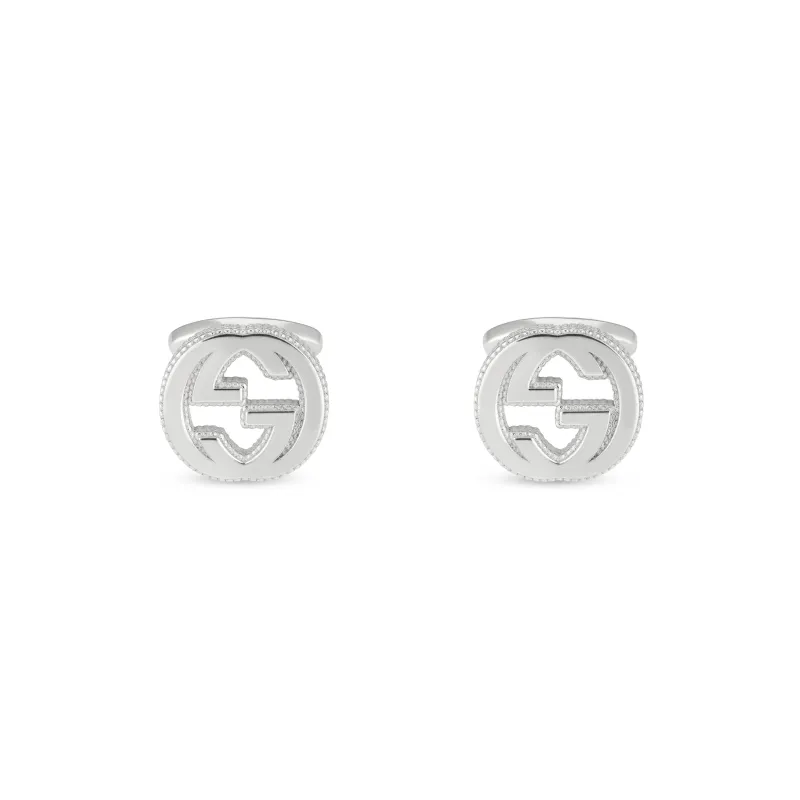Gucci Interlocking G Motif Sterling Silver Cufflinks made by Gucci