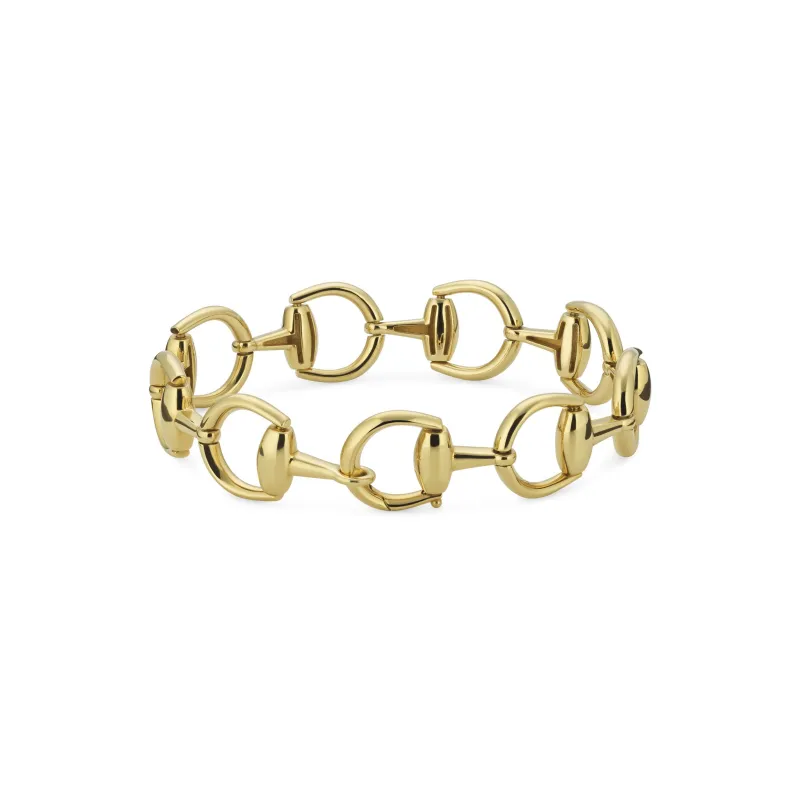 Gucci Horsebit 18ct Yellow Gold Chain Bracelet sold by C.W. Sellors