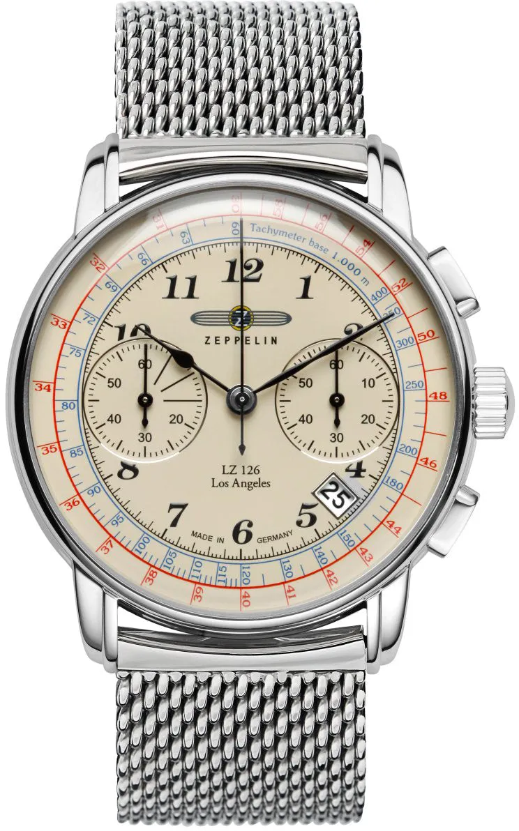 Zeppelin LZ 126 Los Angeles Quartz Chronograph Watch sold by C.W. Sellors