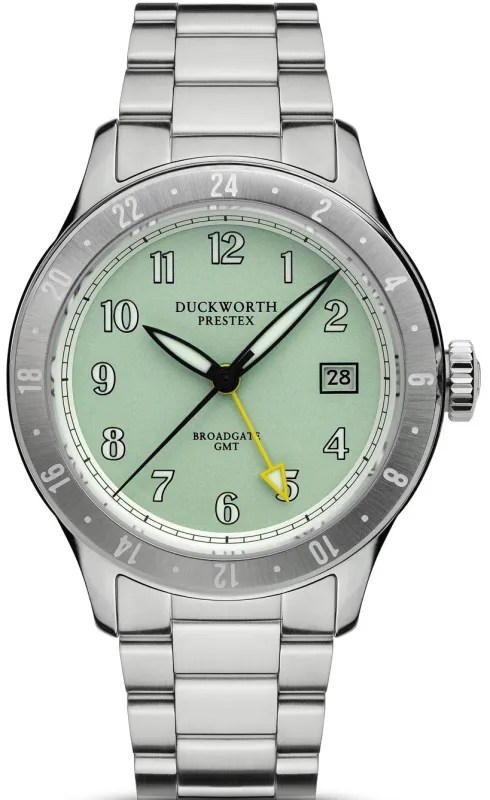 Duckworth Prestex Broadgate GMT Green Bracelet Watch made by C.W. Sellors