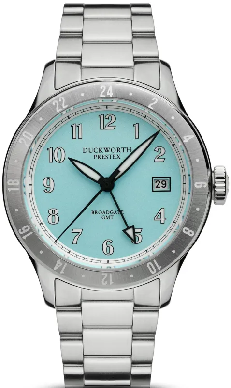 Duckworth Prestex Broadgate GMT Blue Bracelet Watch made by C.W. Sellors