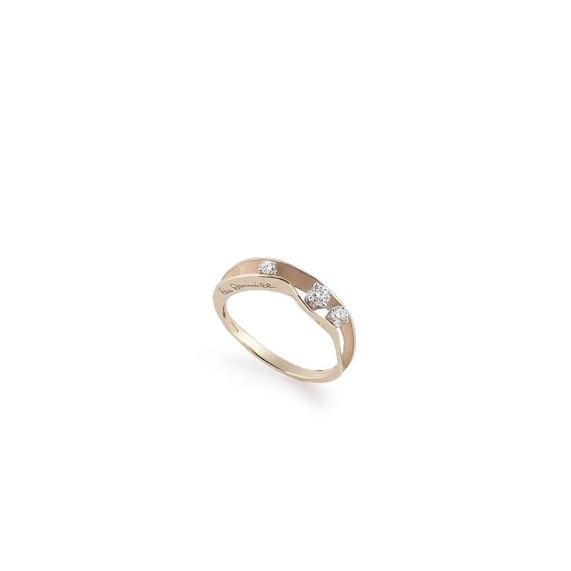 Annamaria Cammilli 18ct Natural Beige Gold 0.2ct Diamond Dune Series Ring sold by C.W. Sellors