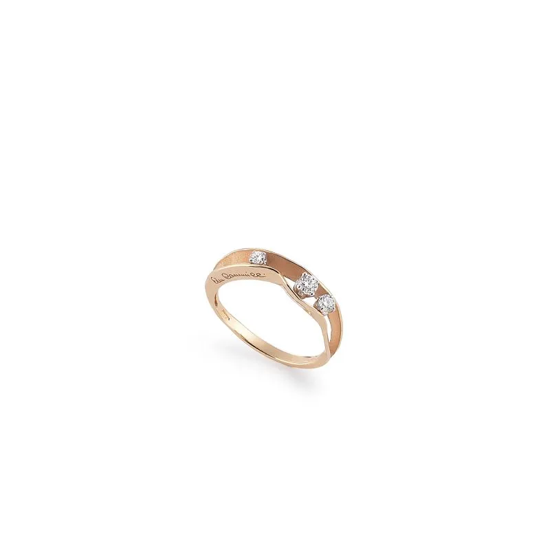 Annamaria Cammilli 18ct Orange Apricot Gold 0.2ct Diamond Dune Series Ring sold by C.W. Sellors