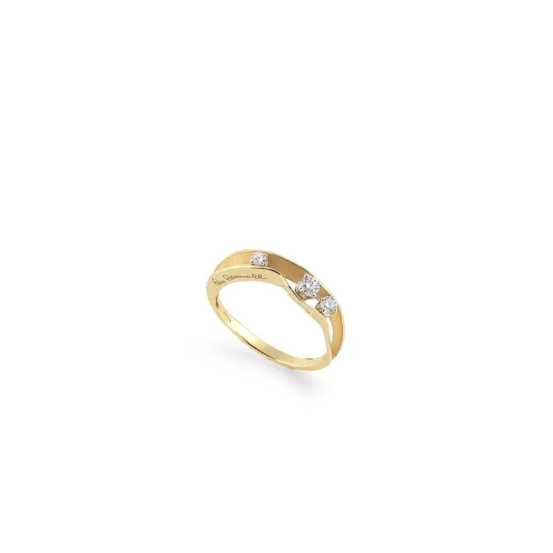 Annamaria Cammilli 18ct Yellow Sunrise Gold 0.2ct Diamond Dune Series Ring sold by C.W. Sellors