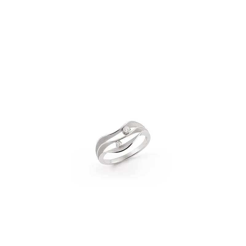 Annamaria Cammilli 18ct White Ice & Diamond Dune Atolli Series Ring sold by C.W. Sellors