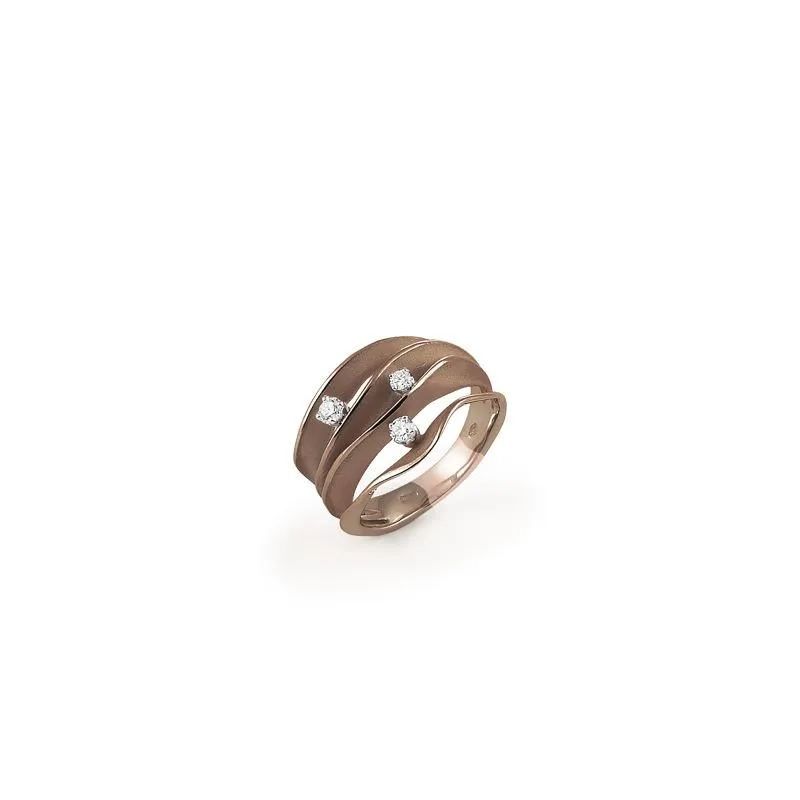 Annamaria Cammilli 18ct Brown Chocolate 0.18ct Diamond Dune Series Ring sold by C.W. Sellors