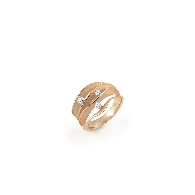 Annamaria Cammilli 18ct Orange Apricot 0.18ct Diamond Dune Series Ring sold by C.W. Sellors