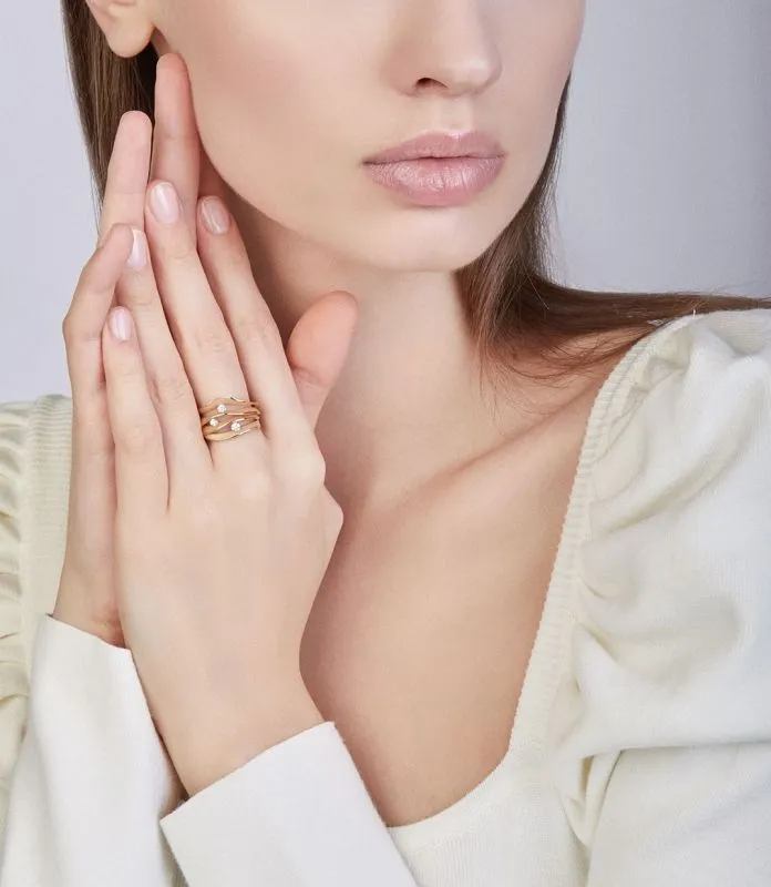 Annamaria Cammilli 18ct Orange Apricot 0.18ct Diamond Dune Series Ring sold by C.W. Sellors product image thumbnail 2