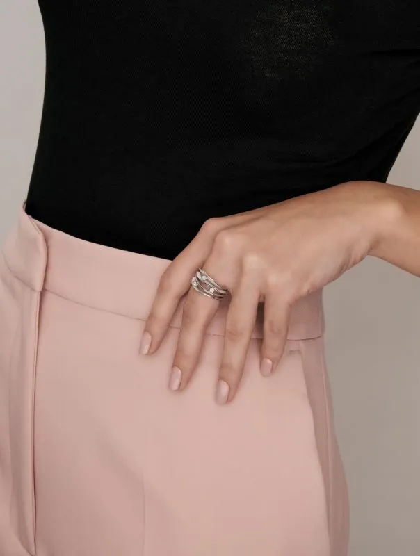 Annamaria Cammilli 18ct White Ice Gold 0.27ct Diamond Dune Series Ring sold by C.W. Sellors product image thumbnail 3