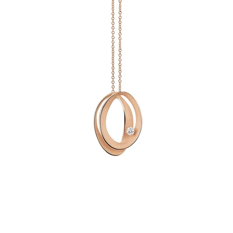 Annamaria Cammilli 18ct Pink Champagne Gold & Diamond Dune Series Necklace sold by C.W. Sellors