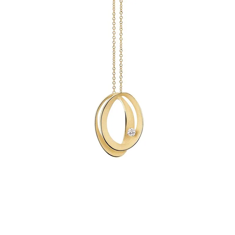 Annamaria Cammilli 18ct Yellow Sunrise Gold & Diamond Dune Series Necklace sold by C.W. Sellors