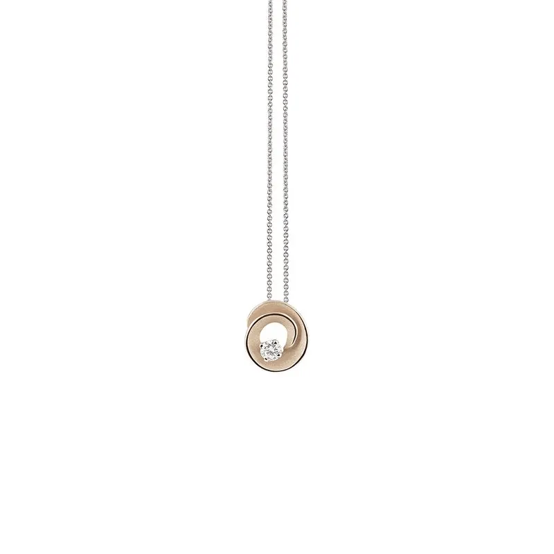 Annamaria Cammilli 18ct Natural Beige Gold & Diamond Dune Assolo Series Necklace sold by C.W. Sellors