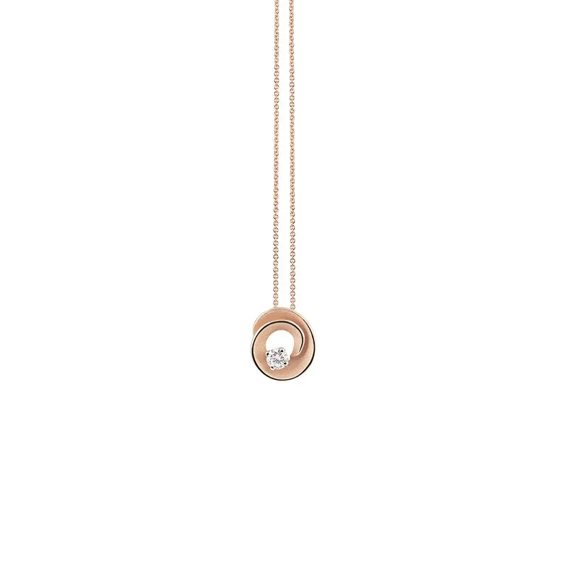 Annamaria Cammilli 18ct Pink Champagne Gold & Diamond Dune Assolo Series Necklace sold by C.W. Sellors