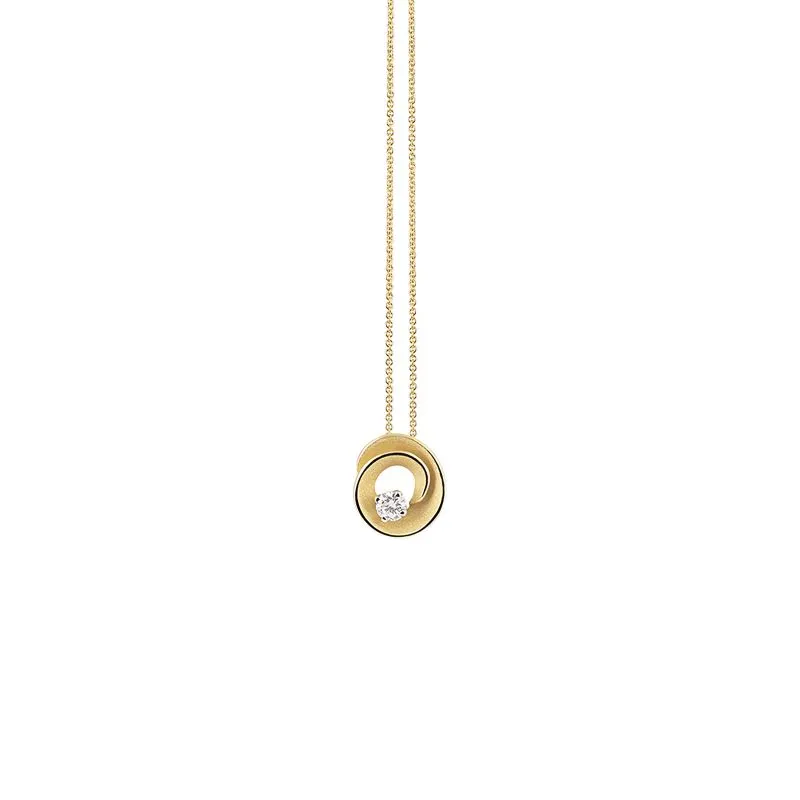 Annamaria Cammilli 18ct Yellow Sunrise Gold & Diamond Dune Assolo Series Necklace sold by C.W. Sellors