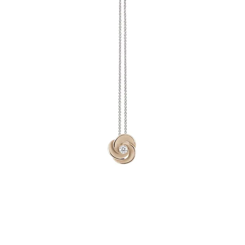 Annamaria Cammilli 18ct Natural Beige Gold & Diamond Desert Rose Series Necklace sold by C.W. Sellors